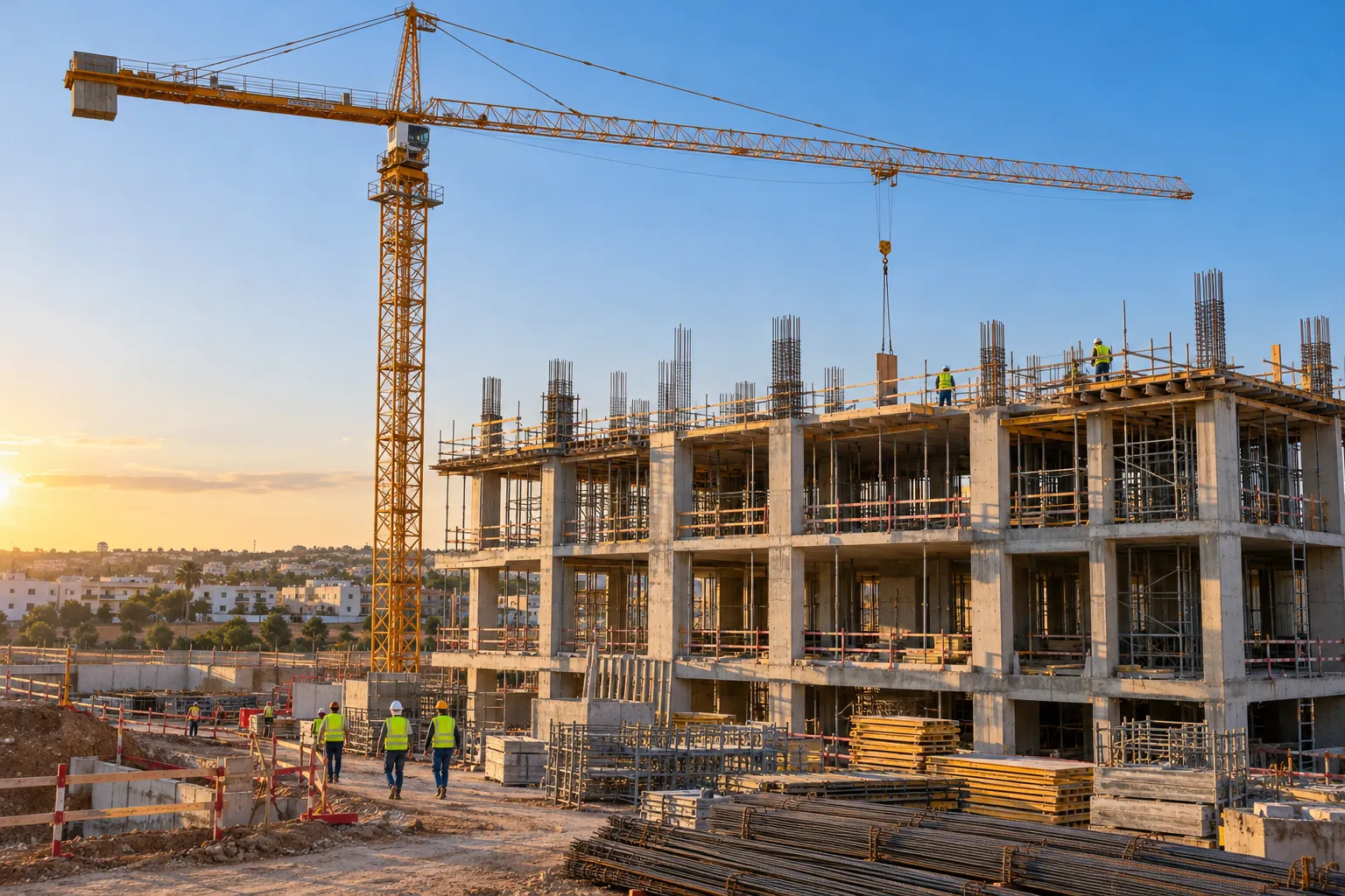 Chantier de construction — ERP pour le BTP